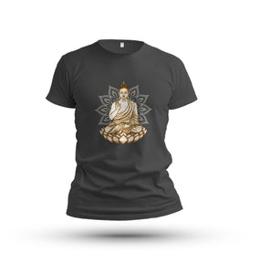 Lord Buddha Printed Half Sleeve Round Neck T shirt