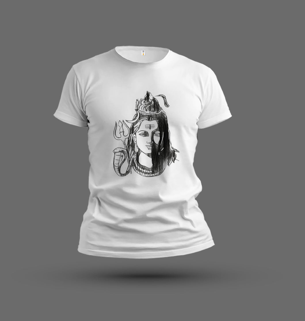 Lord Shiva Rpund Neck Half Sleeve T shirt