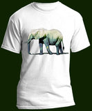 Elephant Printed Half Sleeve Round Neck T shirt